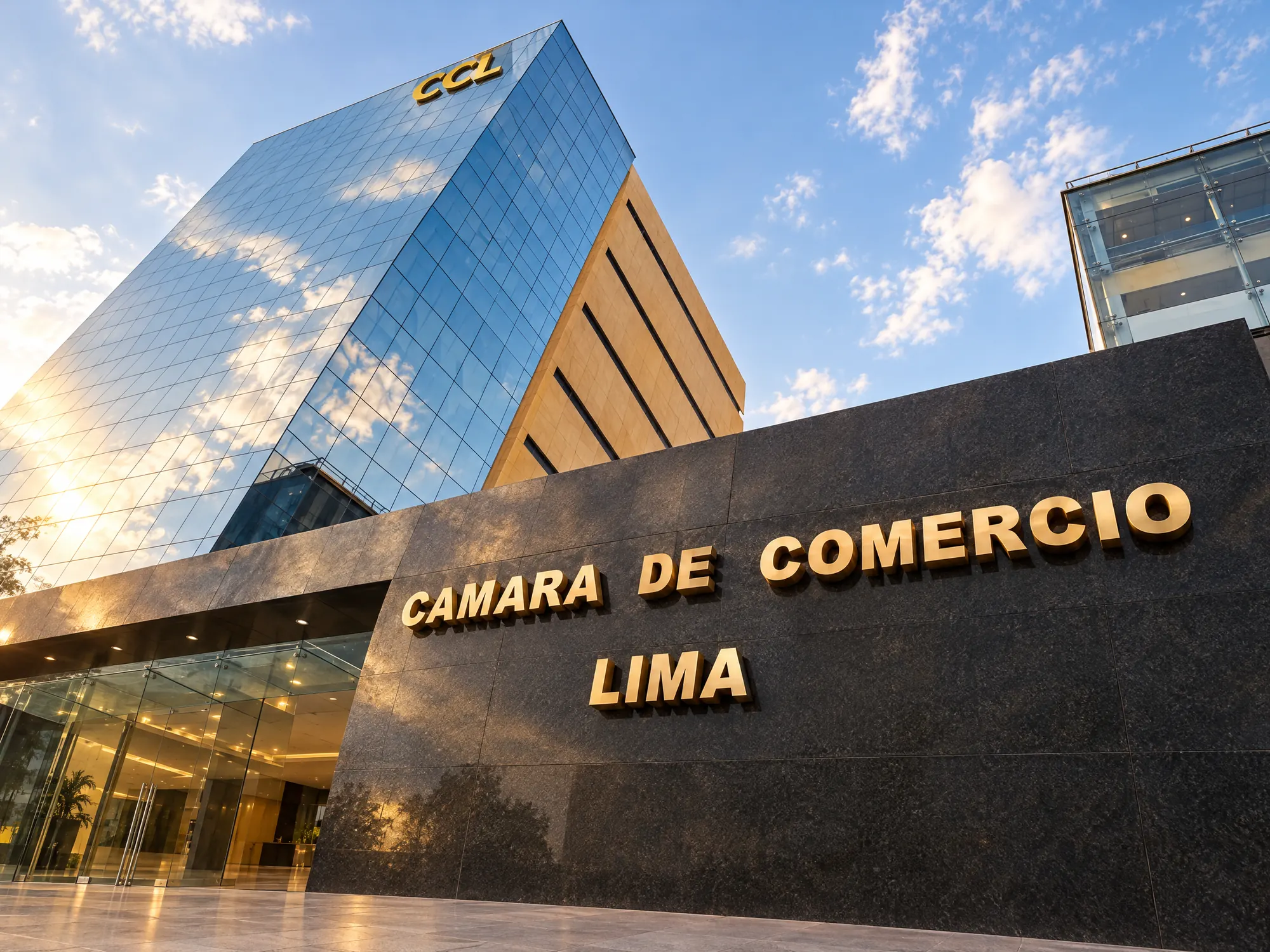 Entrada de la Cámara de Comercio de Lima, en Jesús María